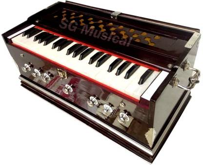 SG MUSICAL 3 1/4 Octave, Double Bellow, 39 Keys,7 Stopper FTGHARL58 3.25 Octave Hand Pumped Harmonium