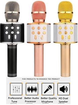 Bydye DF GOLD MIC WS-858 Bluetooth Microphone For All Devices (Pack of 1) Microphone