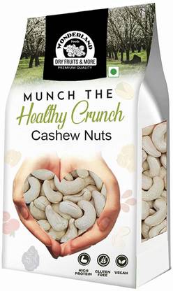 WONDERLAND Premium Raw White Cashews  (1 kg)