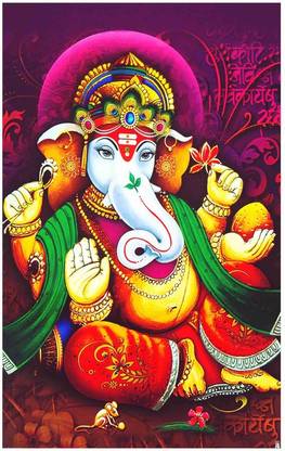 Ganesh Ji Flex Poster For Room Mo-2421 Photographic Paper