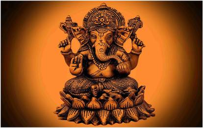 Ganesh Ji Flex Poster For Room Mo-2370 Photographic Paper