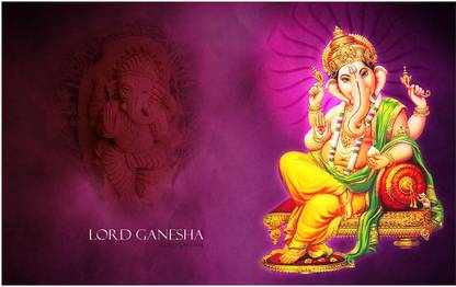Ganesh Ji Flex Poster For Room Mo-2388 Photographic Paper