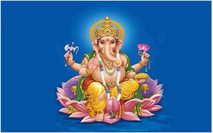 Ganesh Ji Flex Poster For Room Mo-2355 Photographic Paper