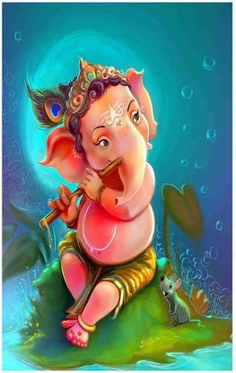 Ganesh Ji Flex Poster For Room Mo-2356 Photographic Paper
