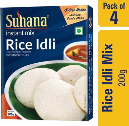 SUHANA Rice Idli Instant Mix/Ready to Cook 200g Box 800 g