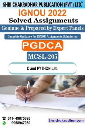 IGNOU MCSL 205 Solved Assignment 2022-23 C And Python Lab IGNOU Solved Assignment PGDCA New Syllabus Semester 1st IGNOU PG Diploma In Computer Applications (2022-2023)
