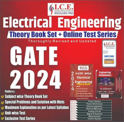 Gate 2024 Electrical Engineering Theory Book Set & Online Test Series, 12 Pcs Complete Gate 2024 Engineering Preparation Study Materials, Test Series-Mock Test, Subject Wise Test