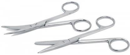Medipulse Dressing scissor 6'' straight and curved (pack of 2 pcs) scissor combo Strong Cut Scissors