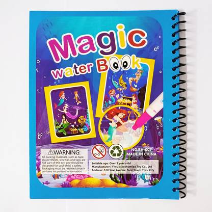 Triangle Ant ™Magic Water Colouring Book for Children Reusable Water Drawing Book Magic Pen