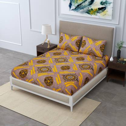 Flipkart SmartBuy 144 TC Microfiber Double 3D Printed Flat Bedsheet