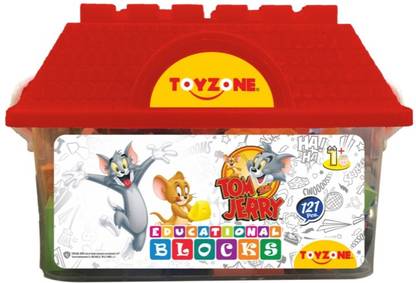 Toyzone Tom & Jerry Educational Hut Blocks 121Pcs.-81074A