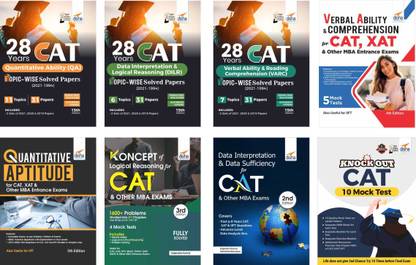 Study Package for Cat, Xat & Other MBA Entrance Exams with 28 Years Cat Solved Papers & 10 Mock Tests