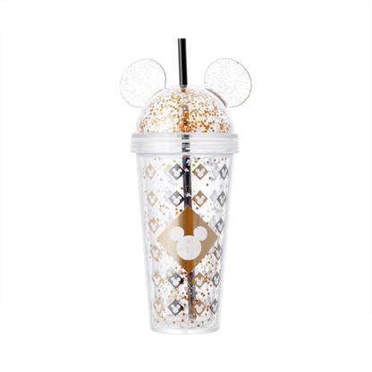 MINISO Plastic Water Bottle with Straw for Kids,Mickey Mouse Collection ...