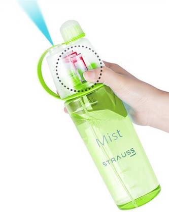 Strauss 2 in 1 Mist Spray & Sipper Water Bottle| For Gym, Outdoor, Cycling | 600 ml Sipper