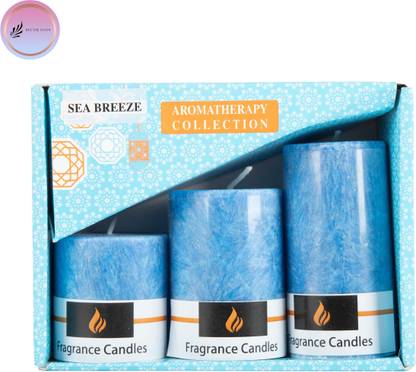 decore click SEA BREEZE Fragrance Pillar Candle