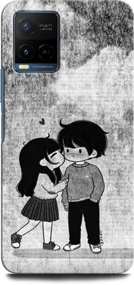 INTELLIZE Back Cover for Vivo Y21 COUPLE, TOGETHER, COUPLE KISS, LOVE, ALONE COUPLE