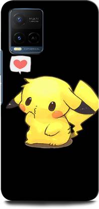 INTELLIZE Back Cover for Vivo Y21E PIKACHU, POKEMON, GAME, CARTOON, PIKACHU AND EEVEE,
