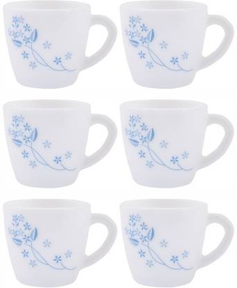 cello Pack of 6 Opalware Tea/Coffee Mugs (set of 6pcs)