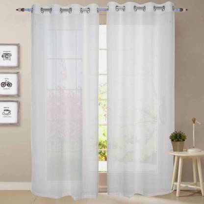 Parda Online 213 cm (7 ft) Net Transparent Door Curtain Single Curtain