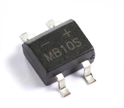 Wizzo (200 Pieces) MB10S Bridge Rectifier Diode 4 Pin SMD Mini Dip 1000 Volt 0.5A Light Electronic Hobby Kit