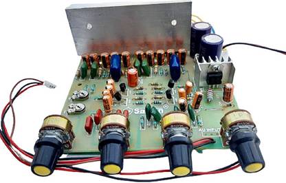 BBofficial 4440 Double IC 1500 Watt Amplifier Board with Inbuilt Bass Treble Board Electronic Components Electronic Hobby Kit