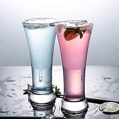 snowworld (Pack of 2) Royal Beer Glass Clear Classic Pub Pilsner Cocktail Mocktail Glass Glass Set Beer Glass