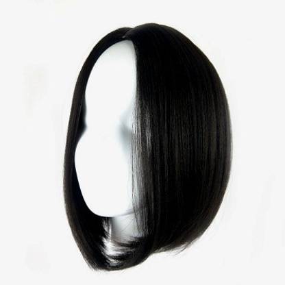 SAMYAK Bob Style Middle Partition Short Nakli baal False  style Full Head Wig Hair Extension