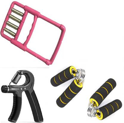 Dr Pacvu 3|Hand Grip,2 Gripper,1 Finger Stretcher for Increase forearm,Wrist arm strength Fitness Accessory Kit Kit
