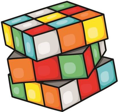 Bhai Please Rubik Cube Wooden Fridge Magnet Fridge Magnet Pack of 1