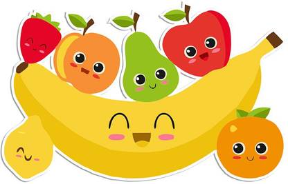 Artvibes Wooden Fridge Magnet Fruits Decorative Item for Refrigerator|Almirah|(RM_7083N) Fridge Magnet Pack of 1