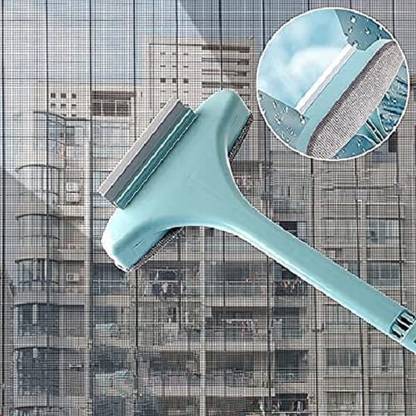 Ayaavaj Mesh Screen Cleaner, Window Screen Cleaning Squeegee Brush Sponge Wet and Dry Brush