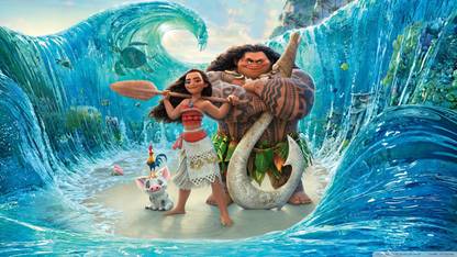 Poster Moana 2 sl698 (Plastic Large Wall Poster, 36x24 Inches, Multicolor) Fine Art Print