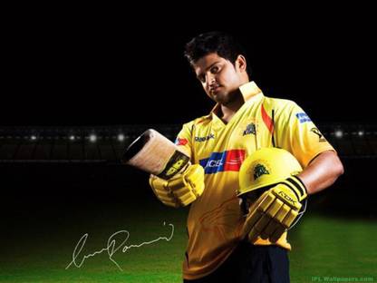 Suresh Raina wallpaper on LARGE PRINT 36X24 INCHES Photographic Paper
