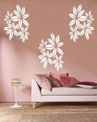 DB stencilprint flower pallete Style Wall Design Stencil for Wall Painting for Home Wall Decor stencil pack of 1 (size 16*24 inch) diy reusable panting design Stencil