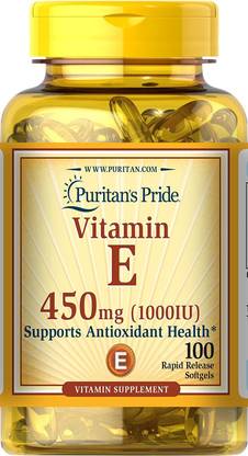 Puritan's Pride Vitamin E 450 Mg, supports immune function, 100 count