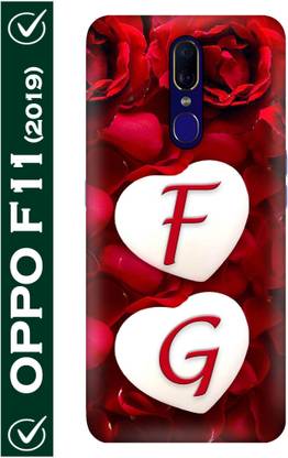 FULLYIDEA Back Cover for OPPO F11, OPPO CPH1913, OPPO CPH1911, Letter F, Alphabet F, Name F, Letter F Wit