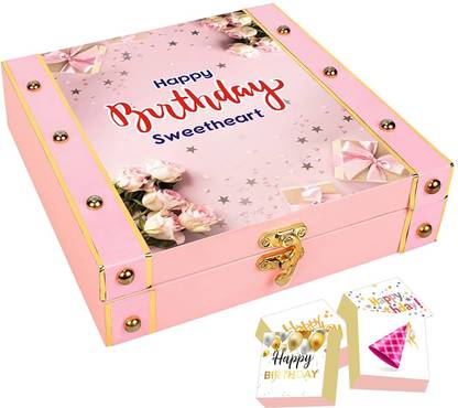 Chocoloony Happy Birthday Gift Pack Designer Wooden Chocolate Box Caramels