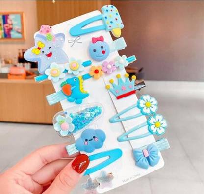 SHASHI 14 Pcs Multi Unicorn Ice Cream Hair Clips Set Baby Hairpin For Kids Girls Hair Clip
