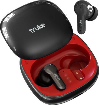 truke Buds S2 with 48H Playtime, Quad Mic ENC, Instant Slide Pairing, 20 EQ Modes Bluetooth