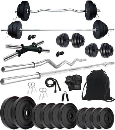 Adrenex by Flipkart 50 kg PVC COMBO 2-SL Home Gym Combo