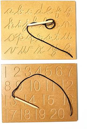 jaraglobal Cursive Alphabet ABCD & 1 to 20 Counting Number Writing Practice Tracing Board