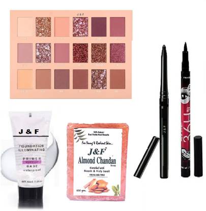 HINSHITSHU Nude Eyeshadow With Primer & Chandan Soap ,36 Hrs Eyeliner , Smudge Proof Kajal