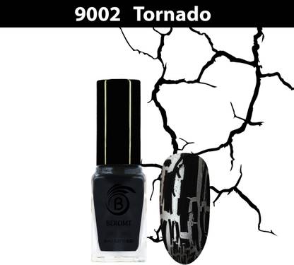 BEROMT CRACKLE NAIL POLISH-9002 BLACK