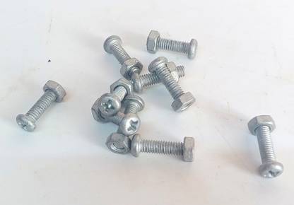 Hardware Nut & Bolt Set Round Lemon Head Screw Nut Bolt (8 Pcs)