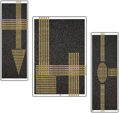 pnf Modern Abstract Art Set of 3 MDF Panel-2026- Digital Reprint 18 inch x 12 inch Painting