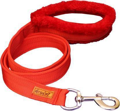 Pet N Perry Pet N Perry Export Quality Dogr Red Furr Lease Medium Dog Leash