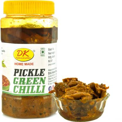 D.K. Namkeen & Pickles Green Chilli/Hari Mirch Aachar एक बार खाओगे,बार बार मँगवाओगे Green Chilli Pickle