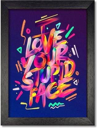 Inspirational Quotes with Frame - Motivational Framed Wall Art - Room Decor� Paper Print