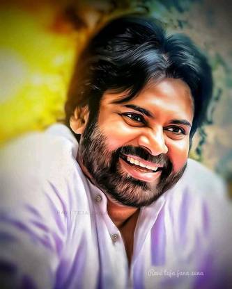 Pawan Kalyan Poster Multicolor Photo Paper Print Poster Photographic Paper