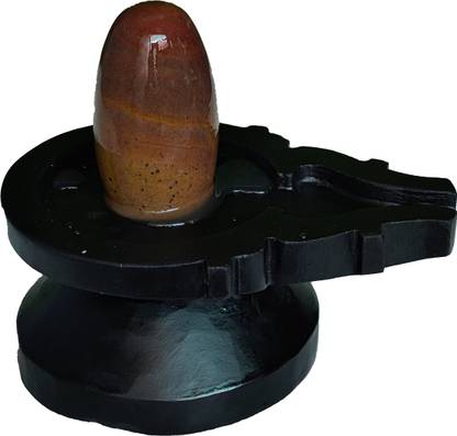 Shivam Vastu Kala Shivling Art Swayambhu Narmadeshwar Shivling & Narmada Shivling In 3 Inch Decorative Showpiece  -  15 cm